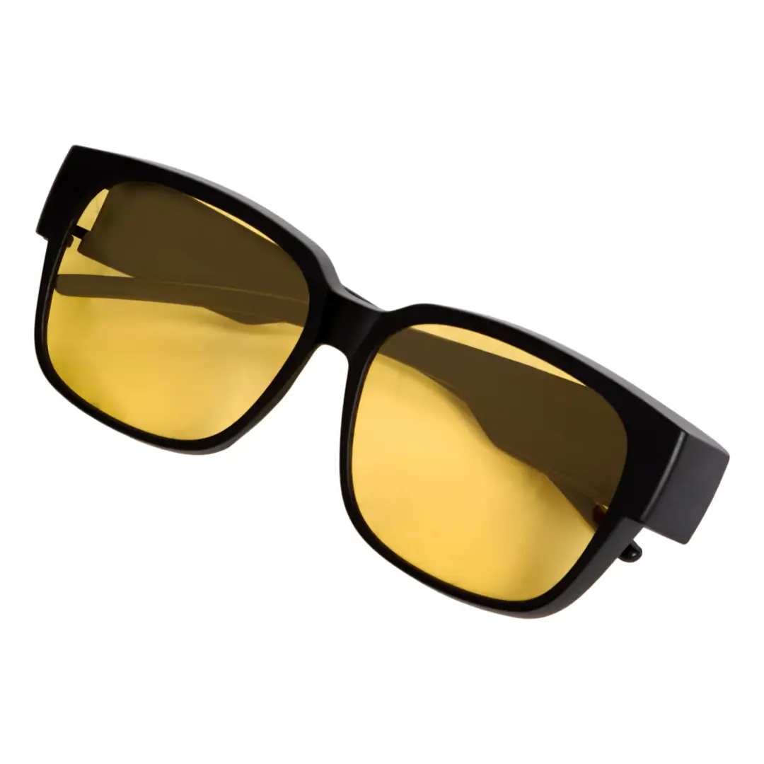 Front folded view of Bran square tr90 sunglasses SR0152303 in yellow