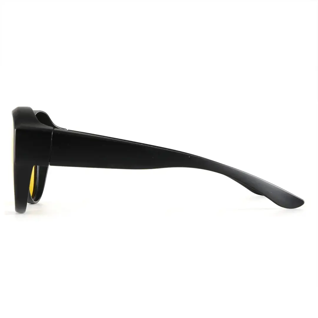Side view of Bran square tr90 sunglasses SR0152303 in yellow