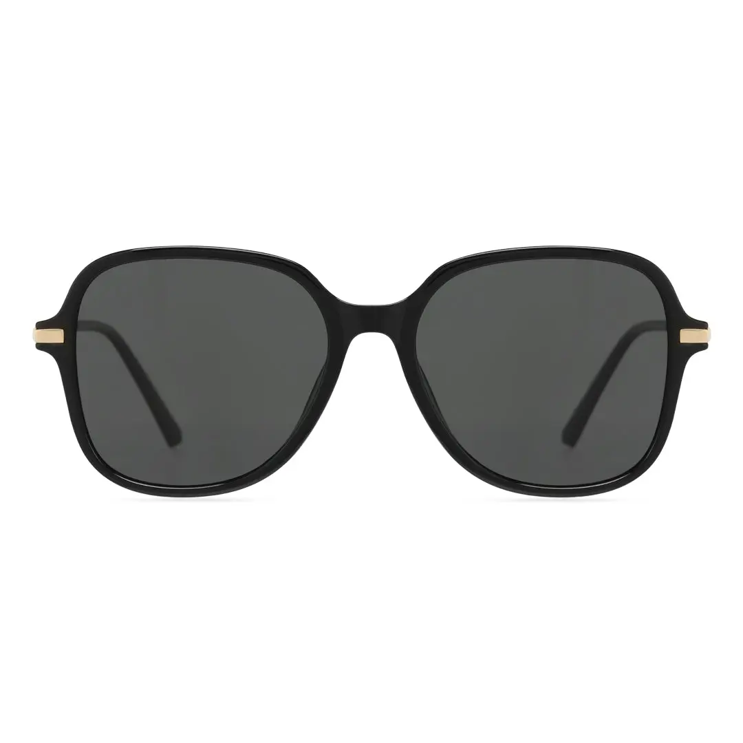 Front view of Kendall square tr90 sunglasses SR0222410 in black