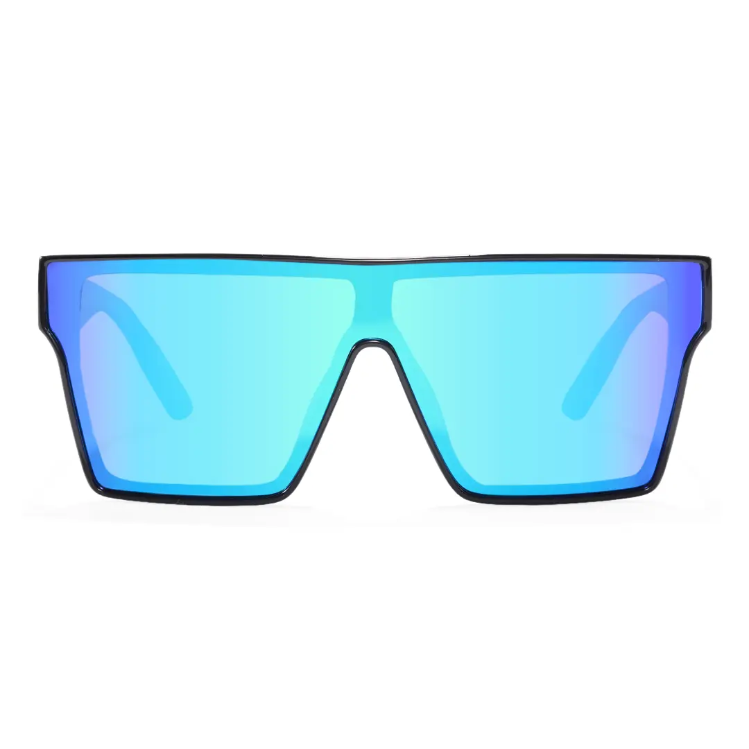 Front view of Quentin fashion square tr90 sunglasses SR0252603 in blue