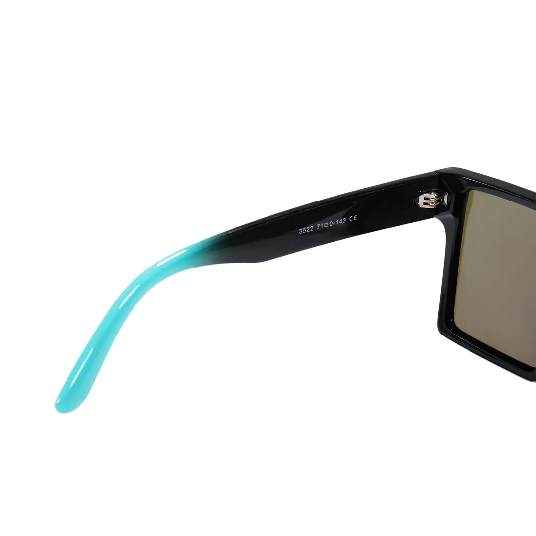 Hinge detail of Quentin fashion square tr90 sunglasses SR0252603 in blue
