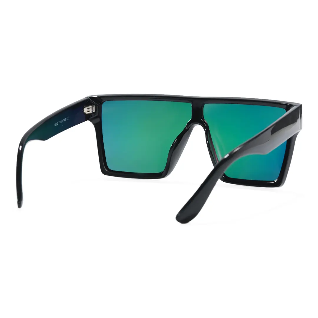 Back view of Quentin fashion square tr90 sunglasses SR0252603 in red