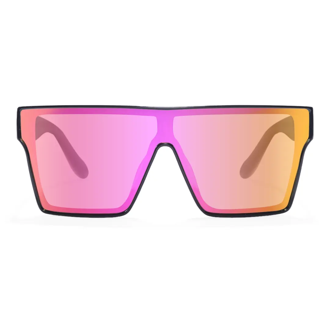Front view of Quentin fashion square tr90 sunglasses SR0252603 in red