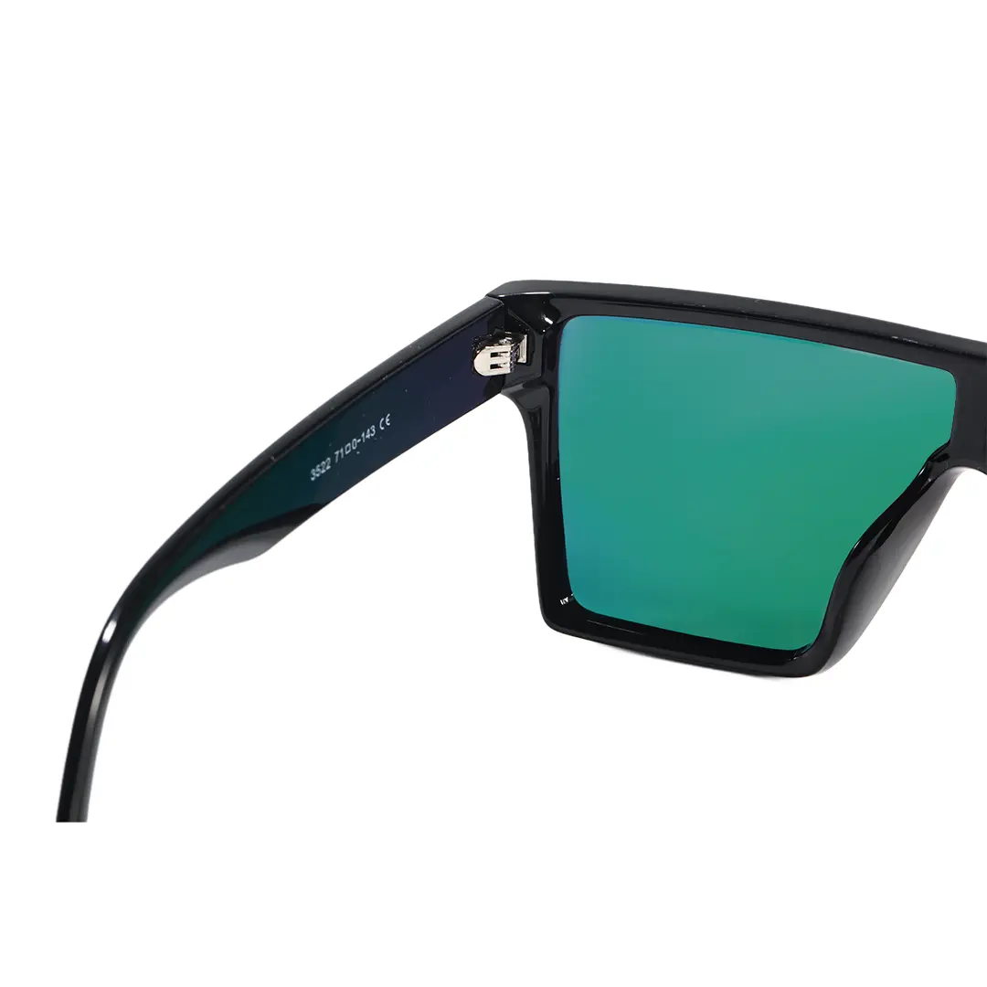 Hinge detail of Quentin fashion square tr90 sunglasses SR0252603 in red