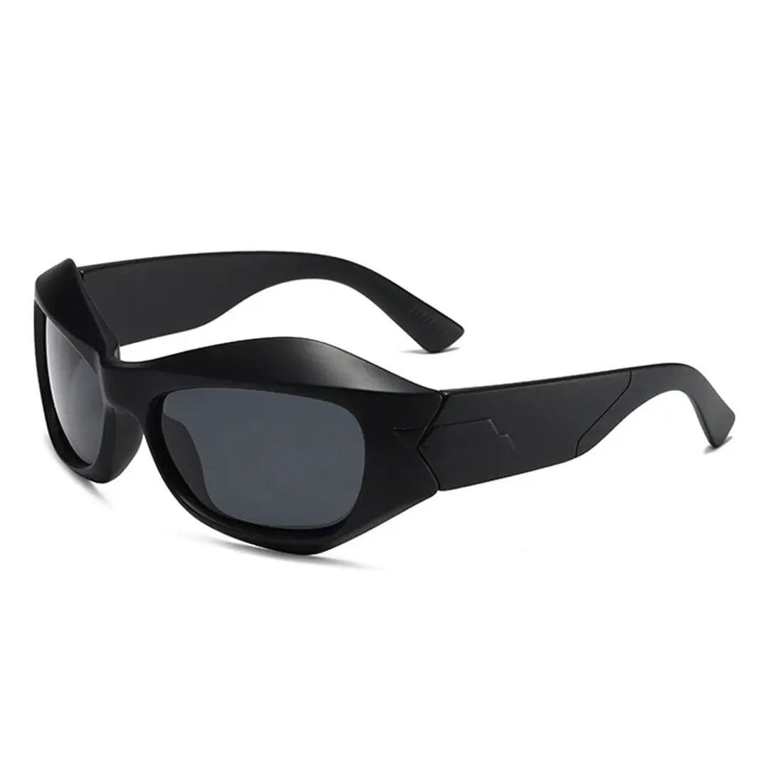 Angle view of Bopx fashion unique tr90 sunglasses UR0142303 in black