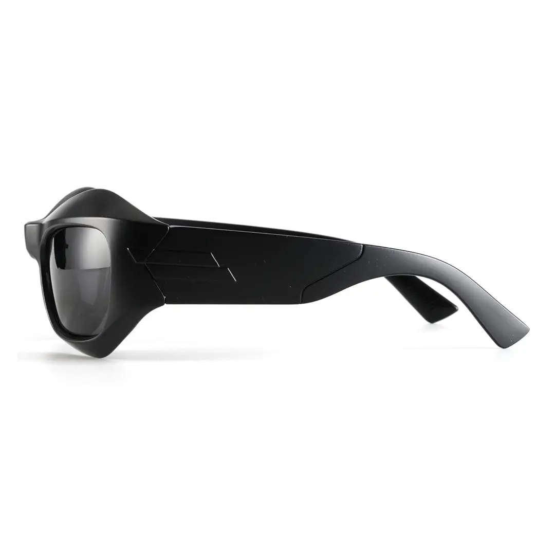 Side view of Bopx fashion unique tr90 sunglasses UR0142303 in black