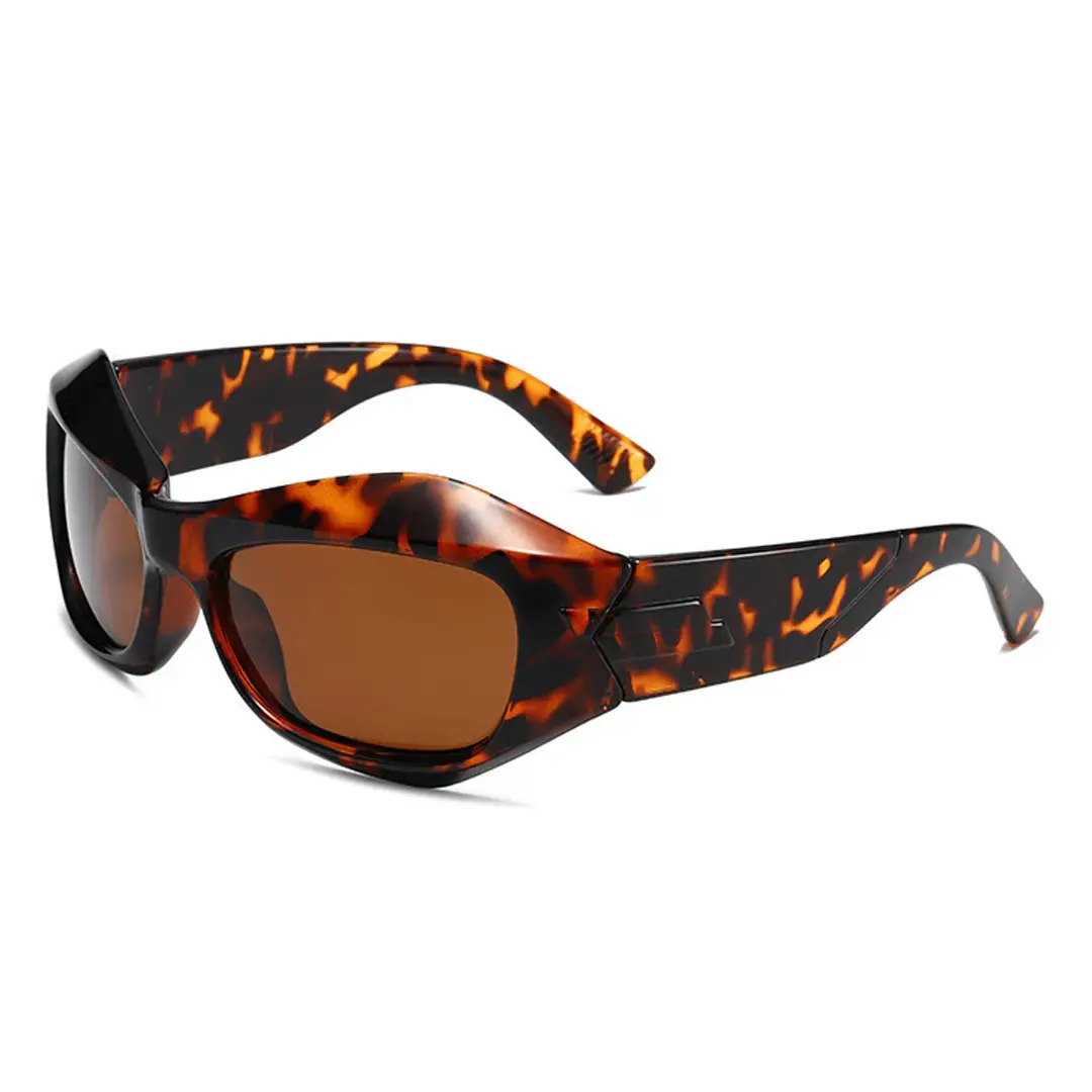 Angle view of Bopx fashion unique tr90 sunglasses UR0142303 in tortoise