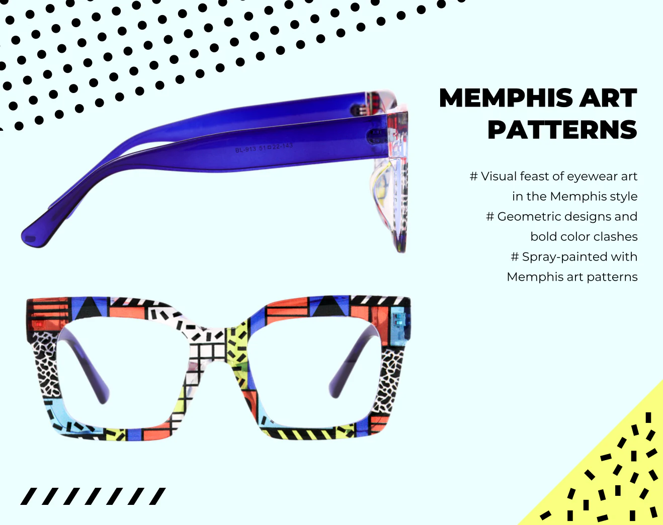 Front view of eeee round acetate eyeglasses cy2218c4 in blue