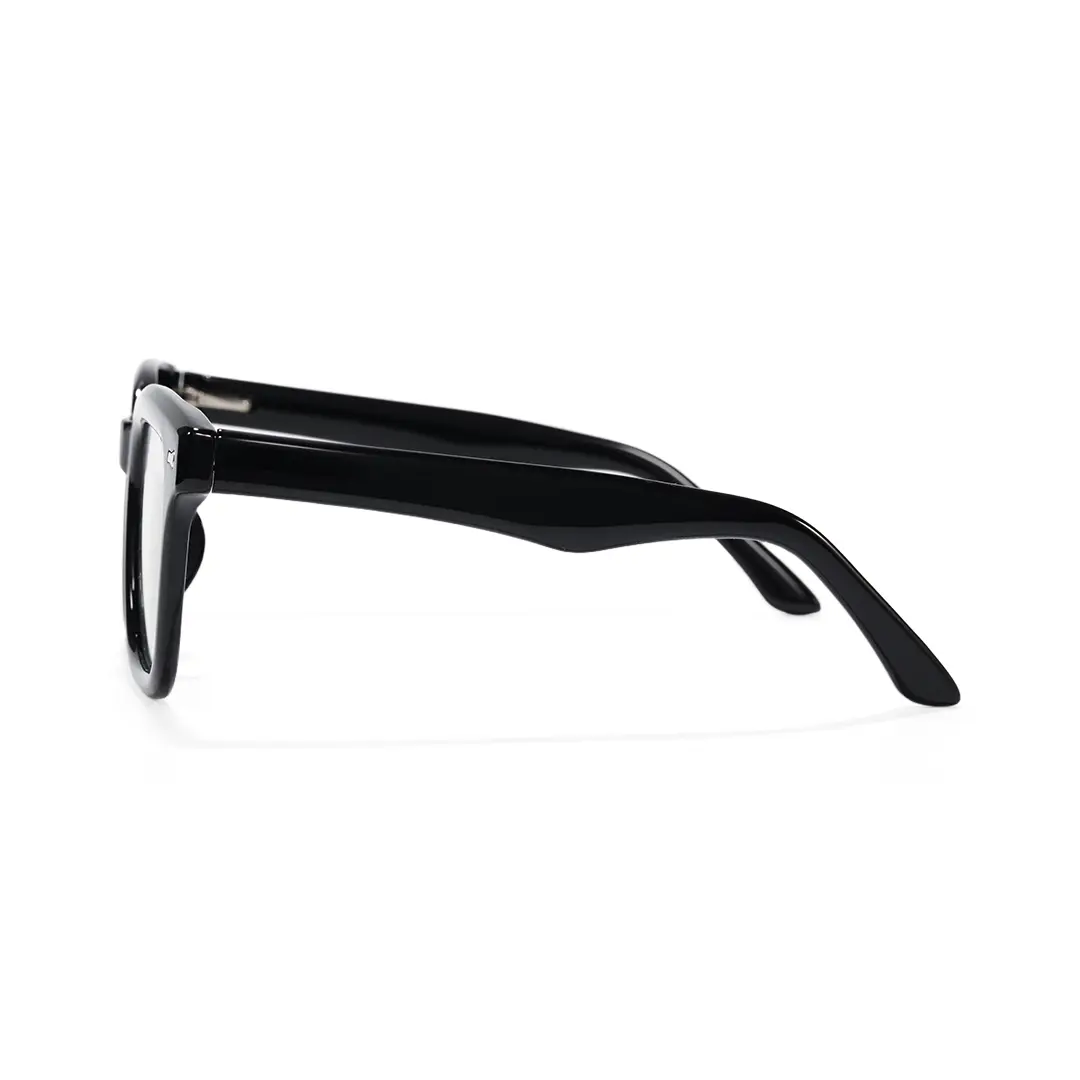 Side view of false square tr90 eyeglasses SR0082508 in black