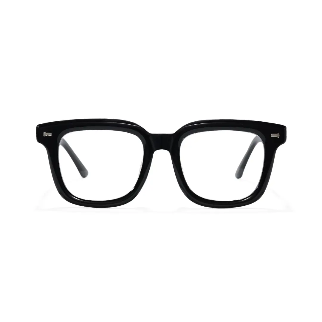 Front view of false square tr90 eyeglasses SR0082508 in black