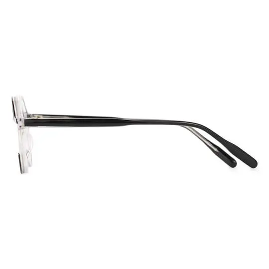 Side view of Adds round acetate eyeglasses RA0032312 in two-tone