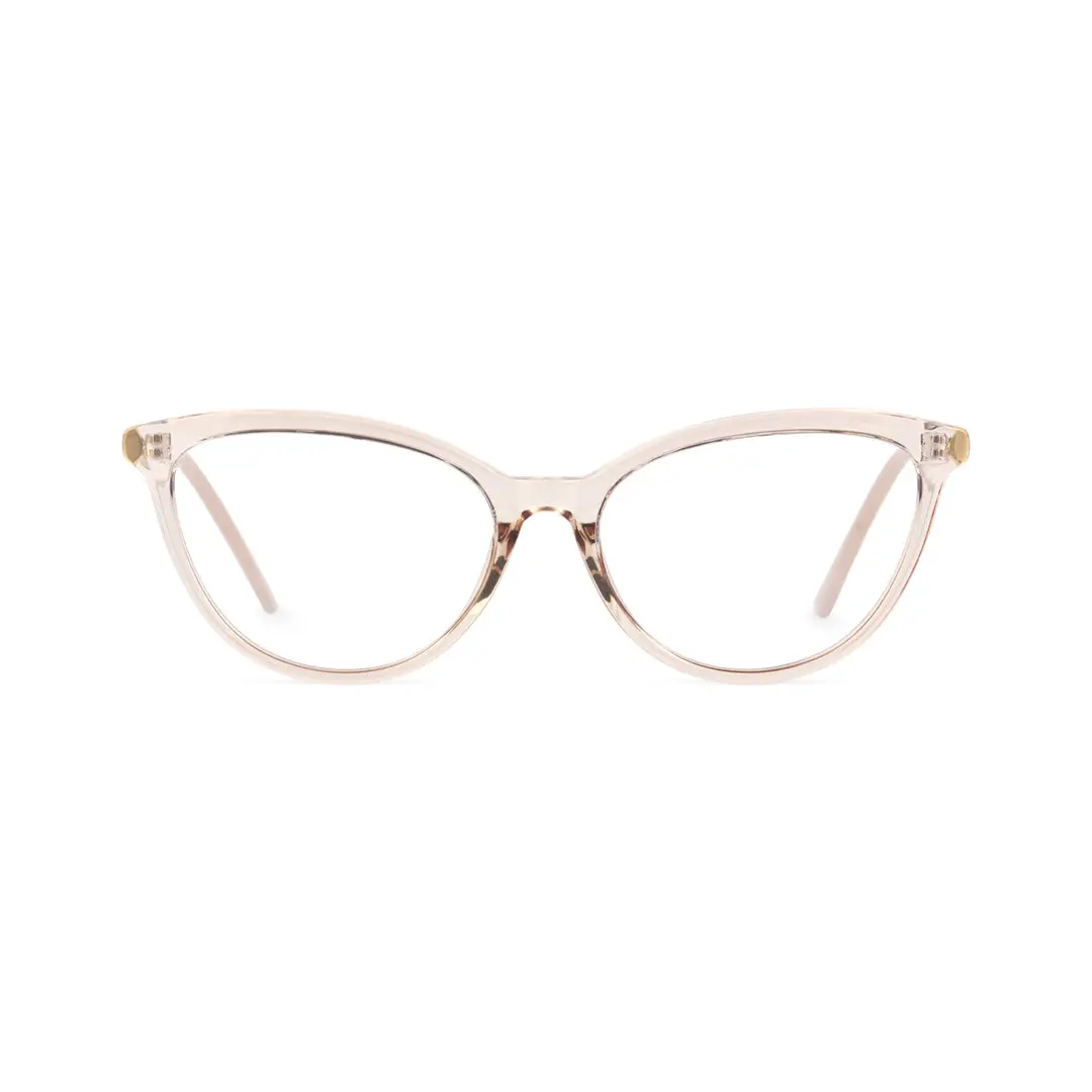 Front view of Adfie cat eye tr90 eyeglasses CR0012408 in gold