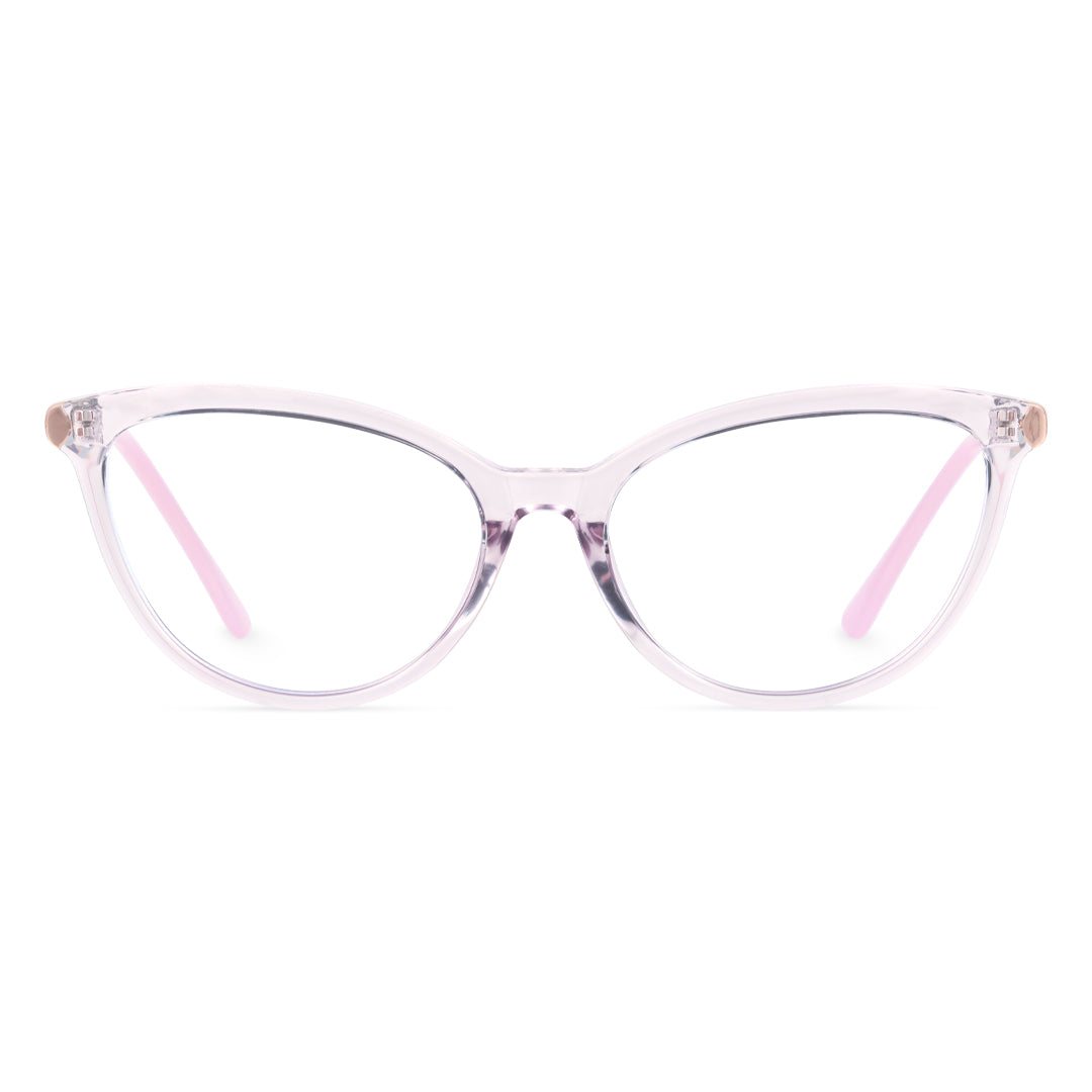 Front view of Adfie cat eye tr90 eyeglasses CR0012408 in purple