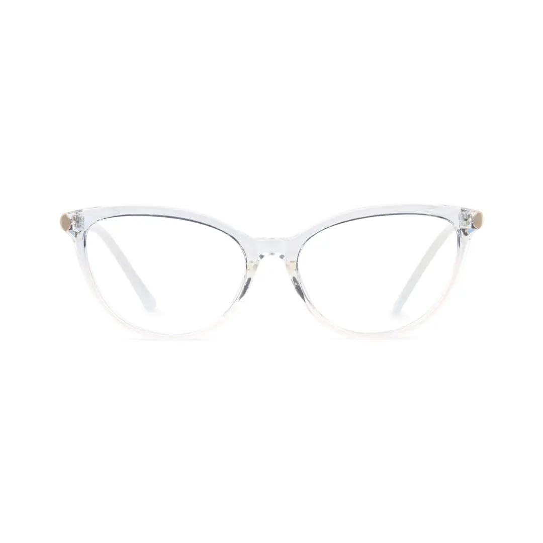Front view of Adfie cat eye tr90 eyeglasses CR0012408 in silver