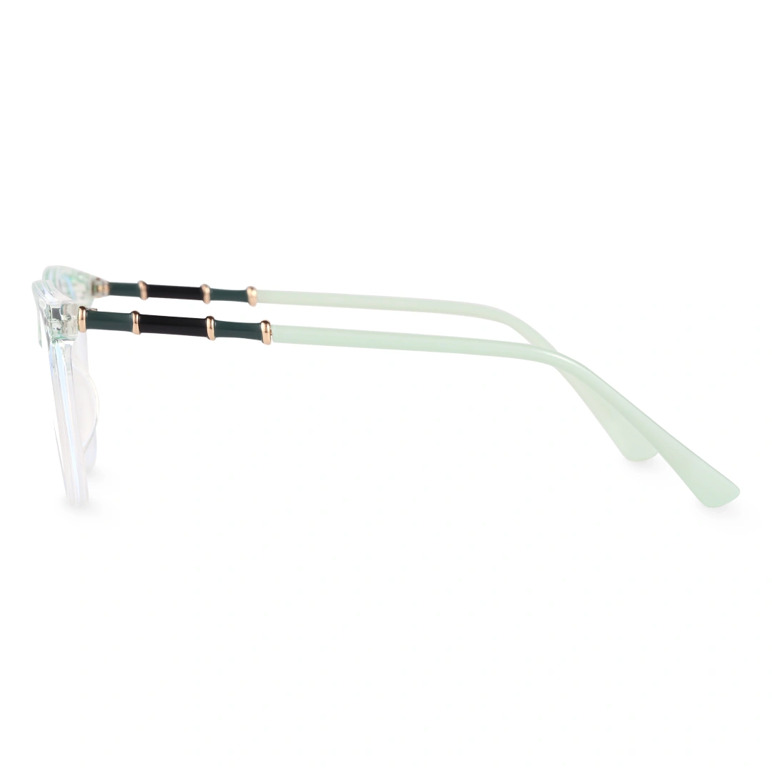 Side view of Adlia round tr90 eyeglasses RR0032408 in green