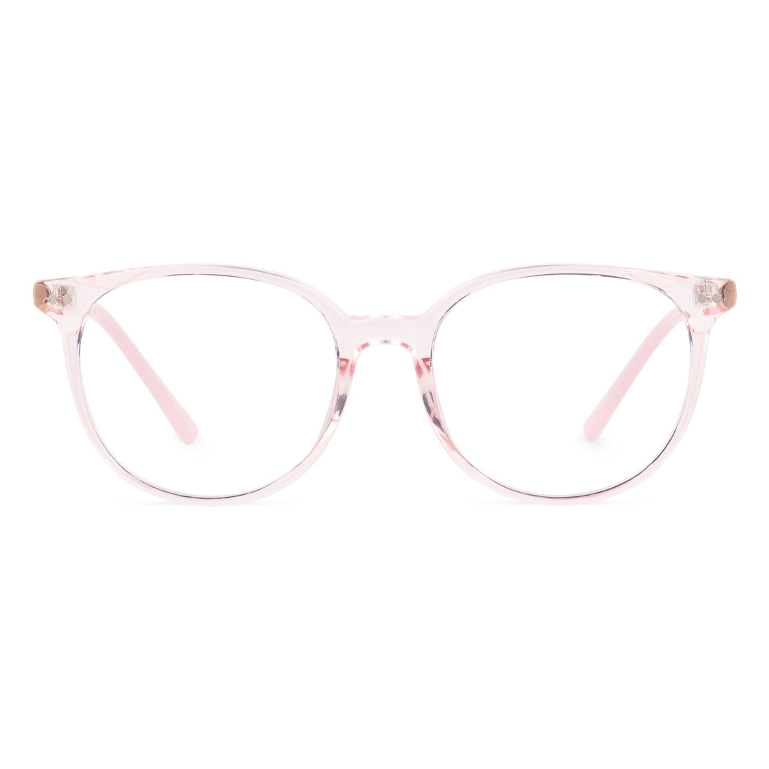 Front view of Adlia round tr90 eyeglasses RR0032408 in pink
