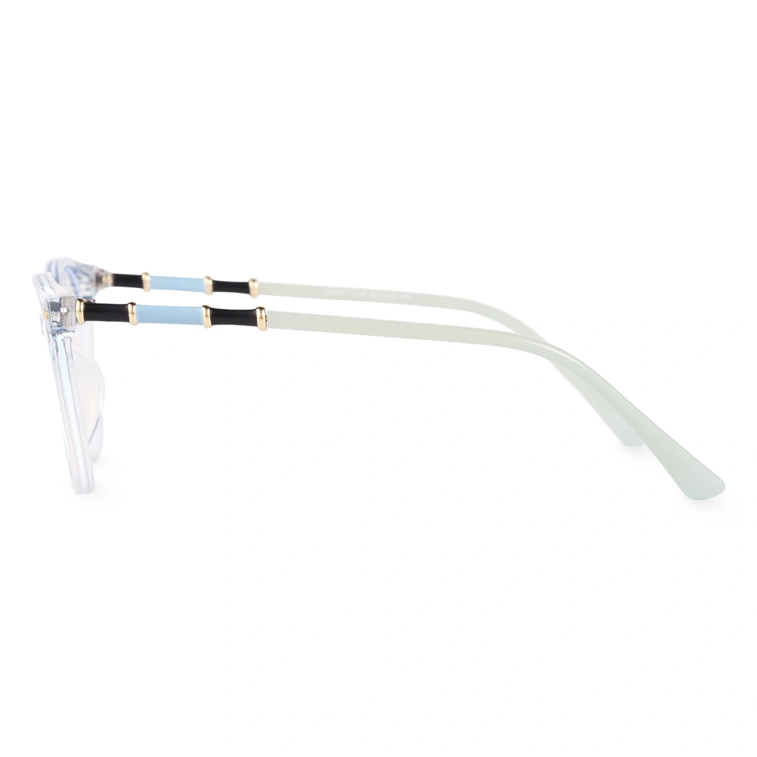 Side view of Adlia round tr90 eyeglasses RR0032408 in silver blue