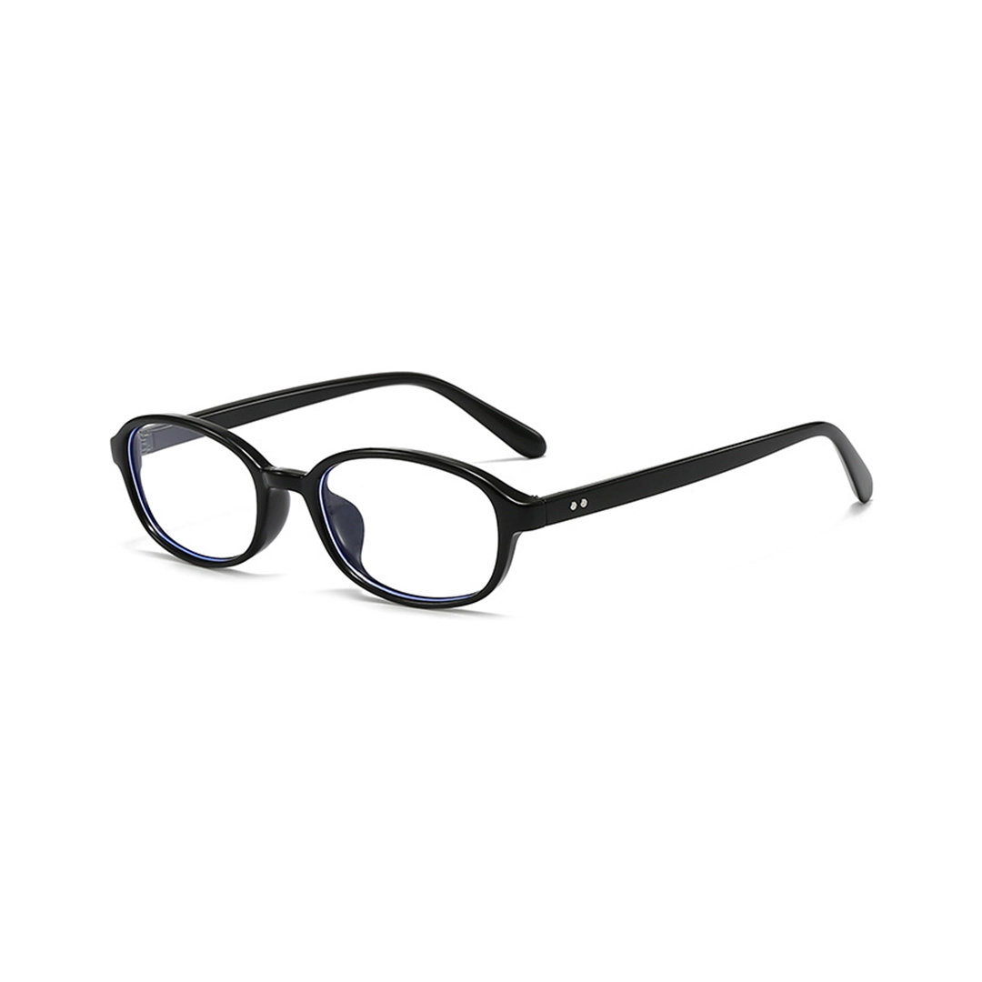 Angle view of Aera rectangle pc eyeglasses EP0412512 in black