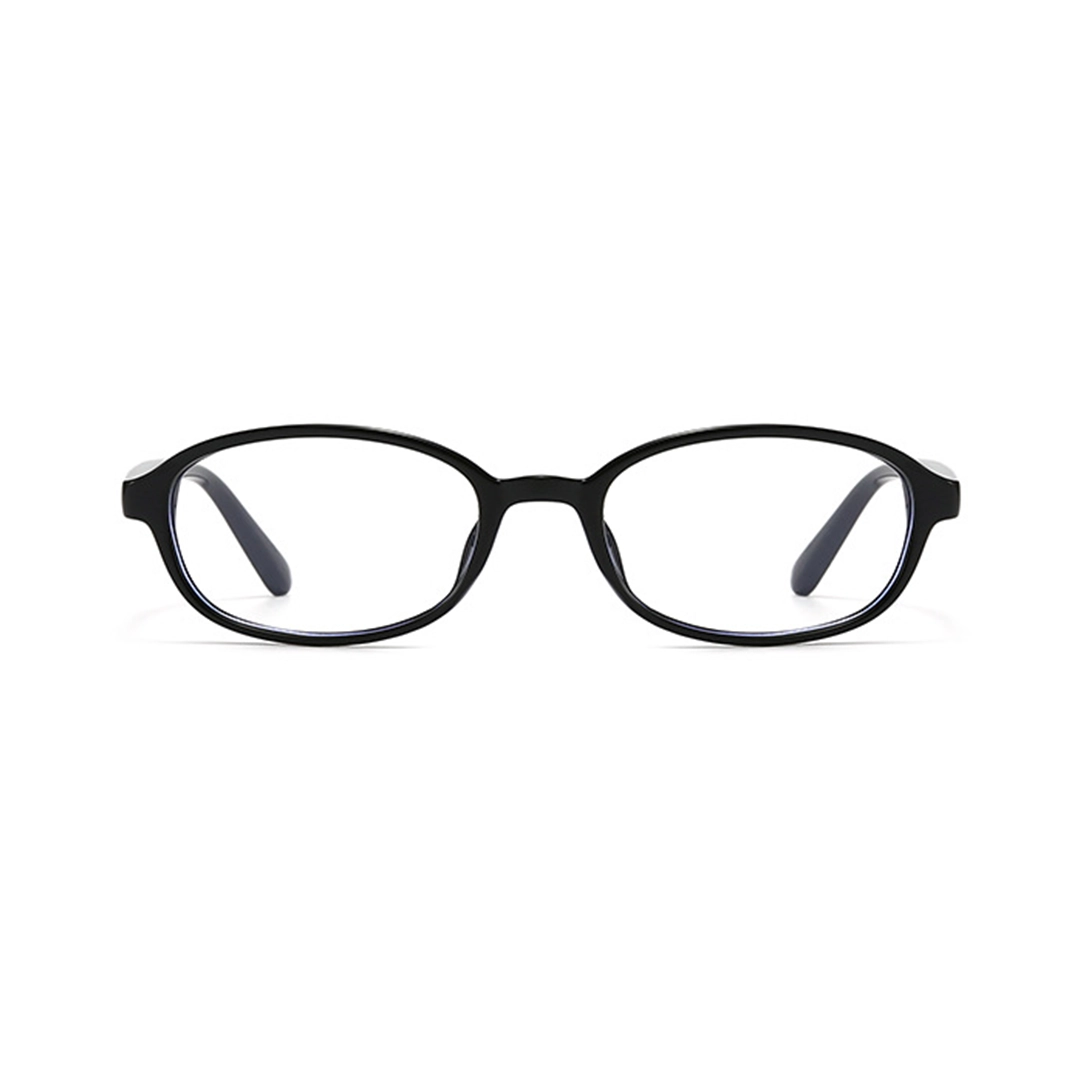 Front view of Aera rectangle pc eyeglasses EP0412512 in black