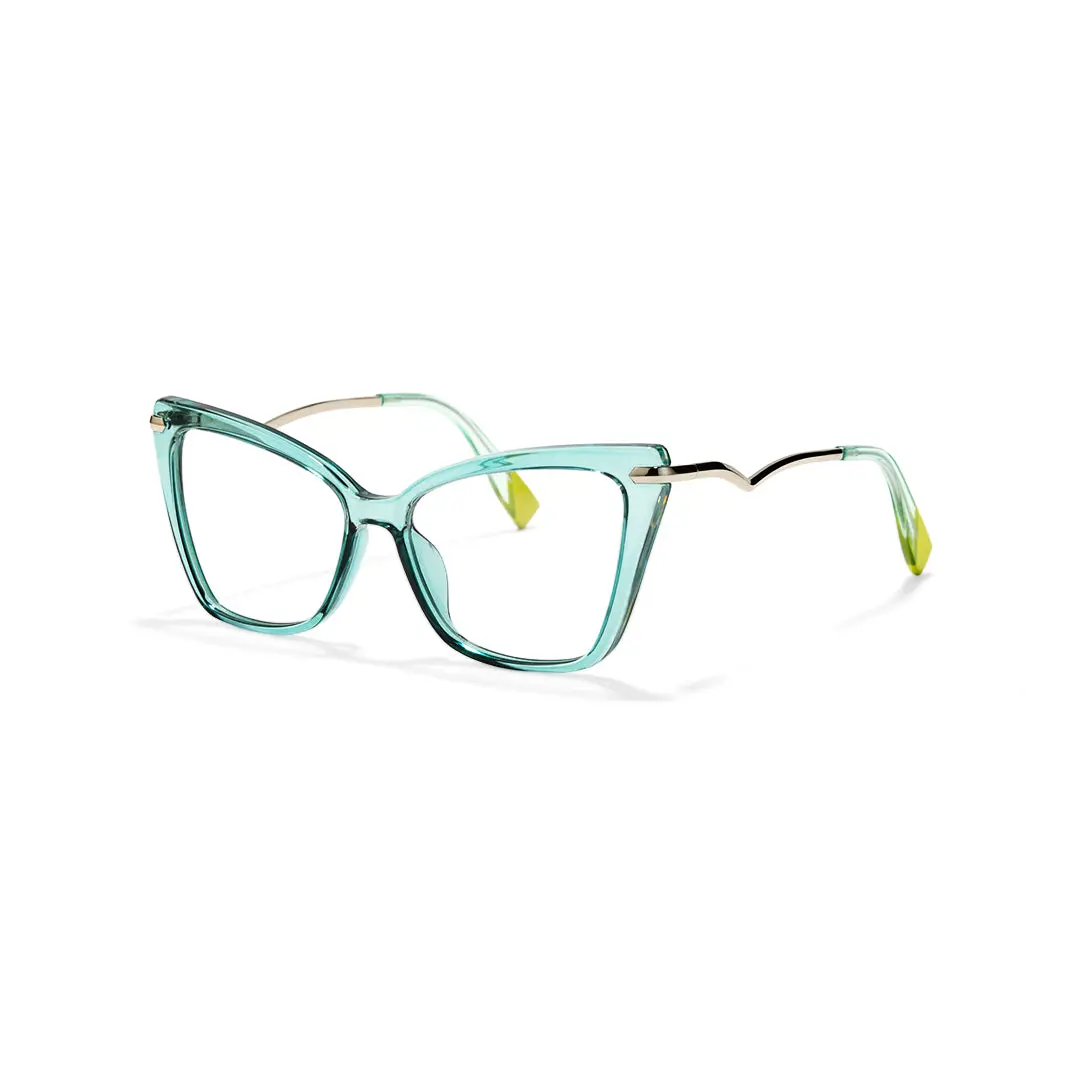 Angle view of Aida butterfly tr90 eyeglasses UR0172502 in blue