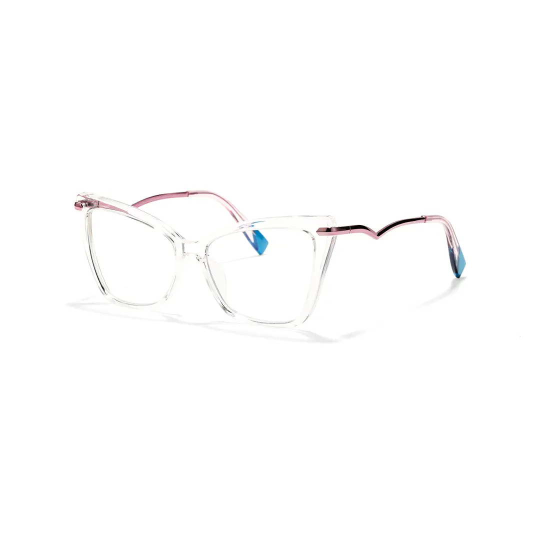 Angle view of Aida butterfly tr90 eyeglasses UR0172502 in clear