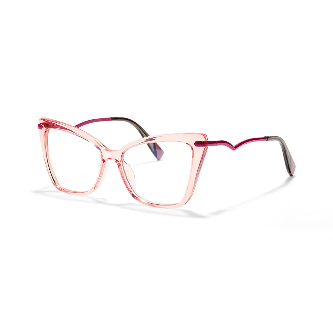 Angle view of Aida butterfly tr90 eyeglasses UR0172502 in pink