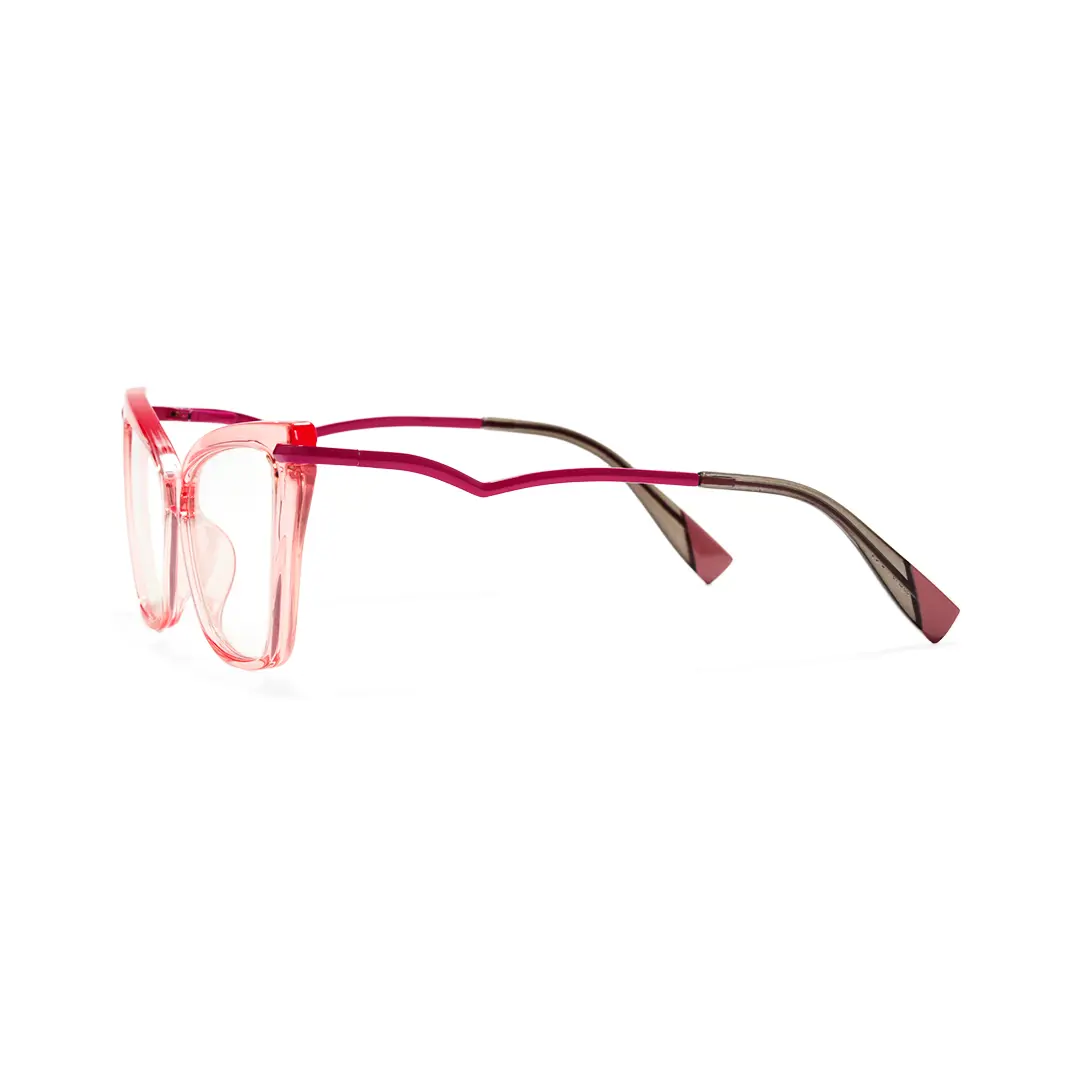 Side view of Aida butterfly tr90 eyeglasses UR0172502 in pink