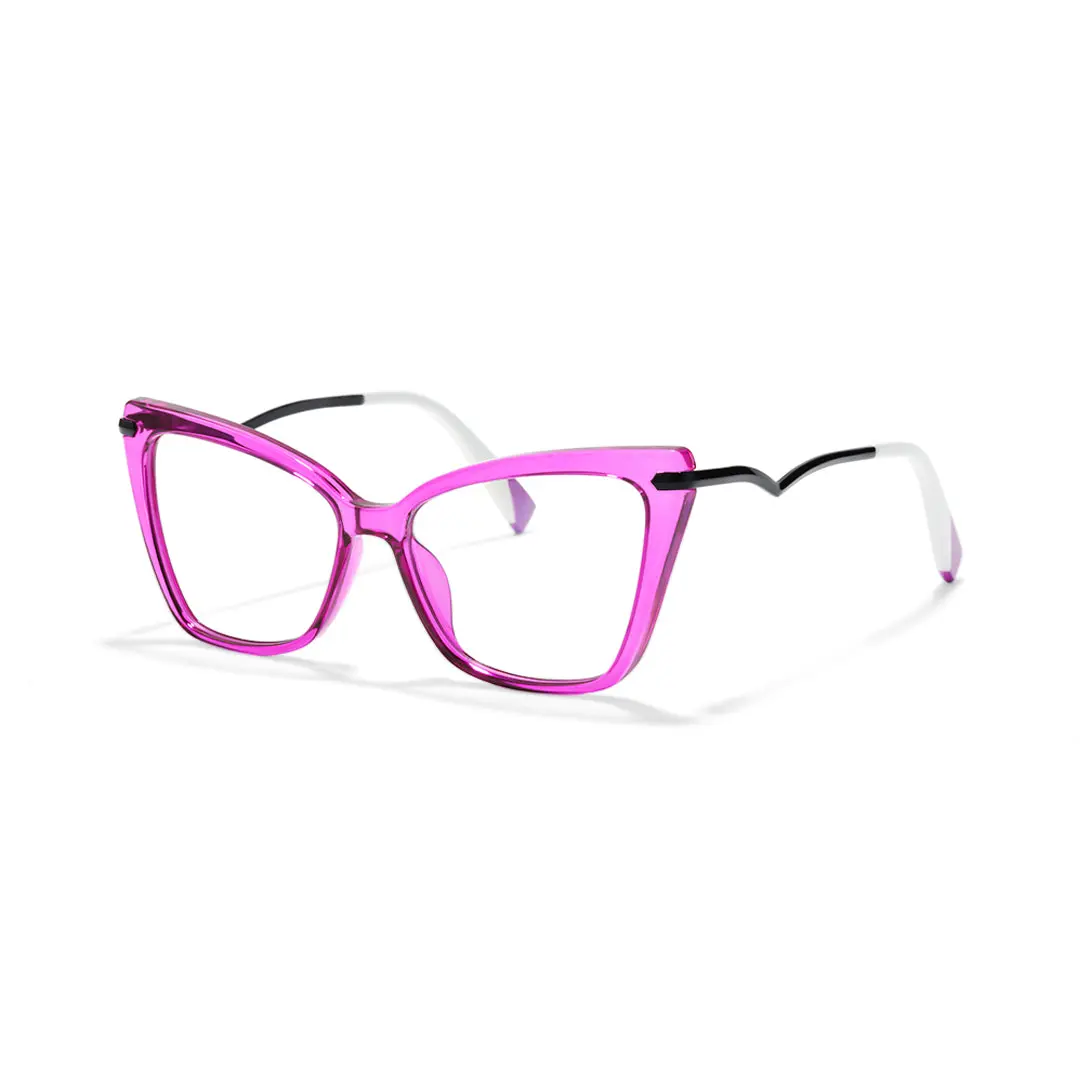 Angle view of Aida butterfly tr90 eyeglasses UR0172502 in purple