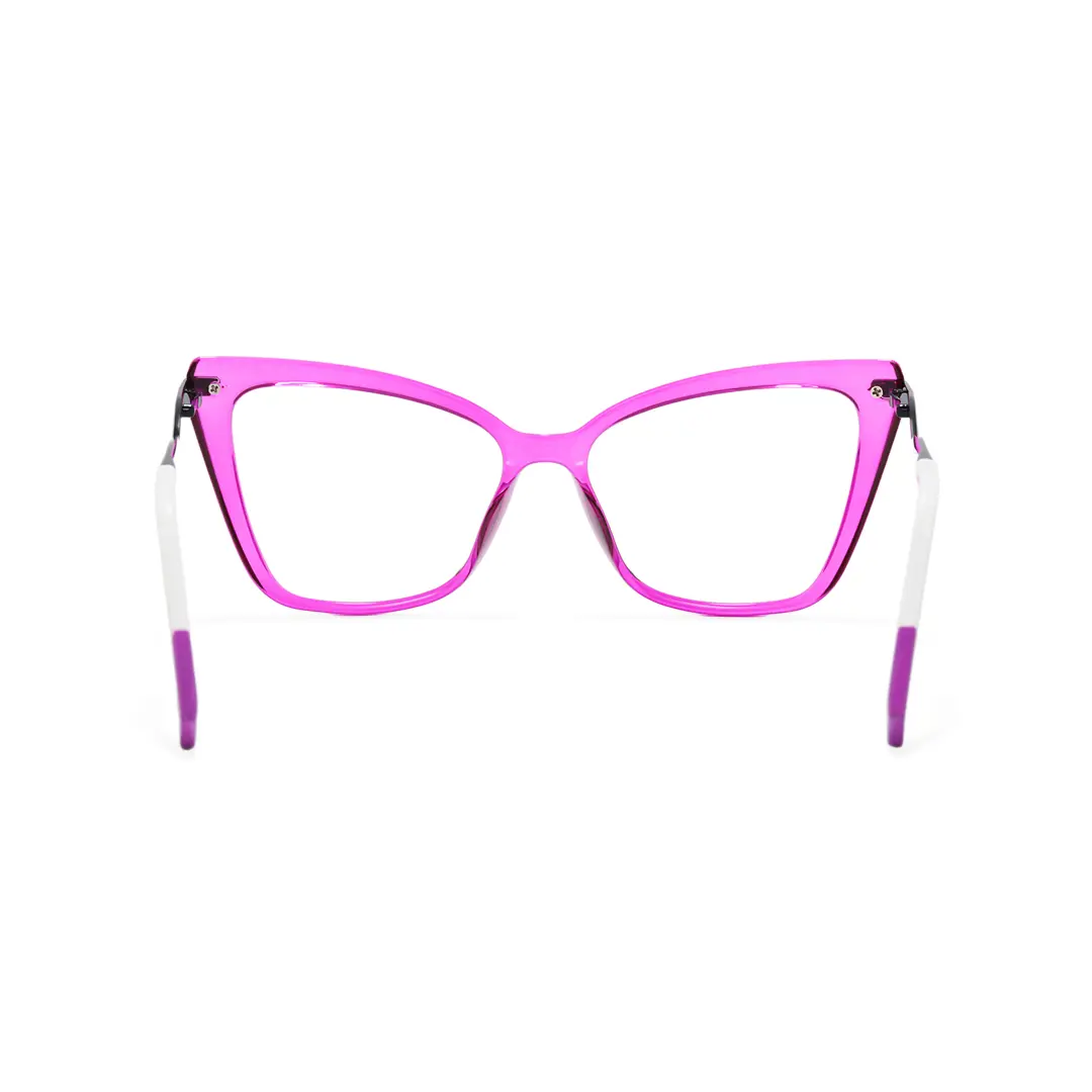 Back view of Aida butterfly tr90 eyeglasses UR0172502 in purple