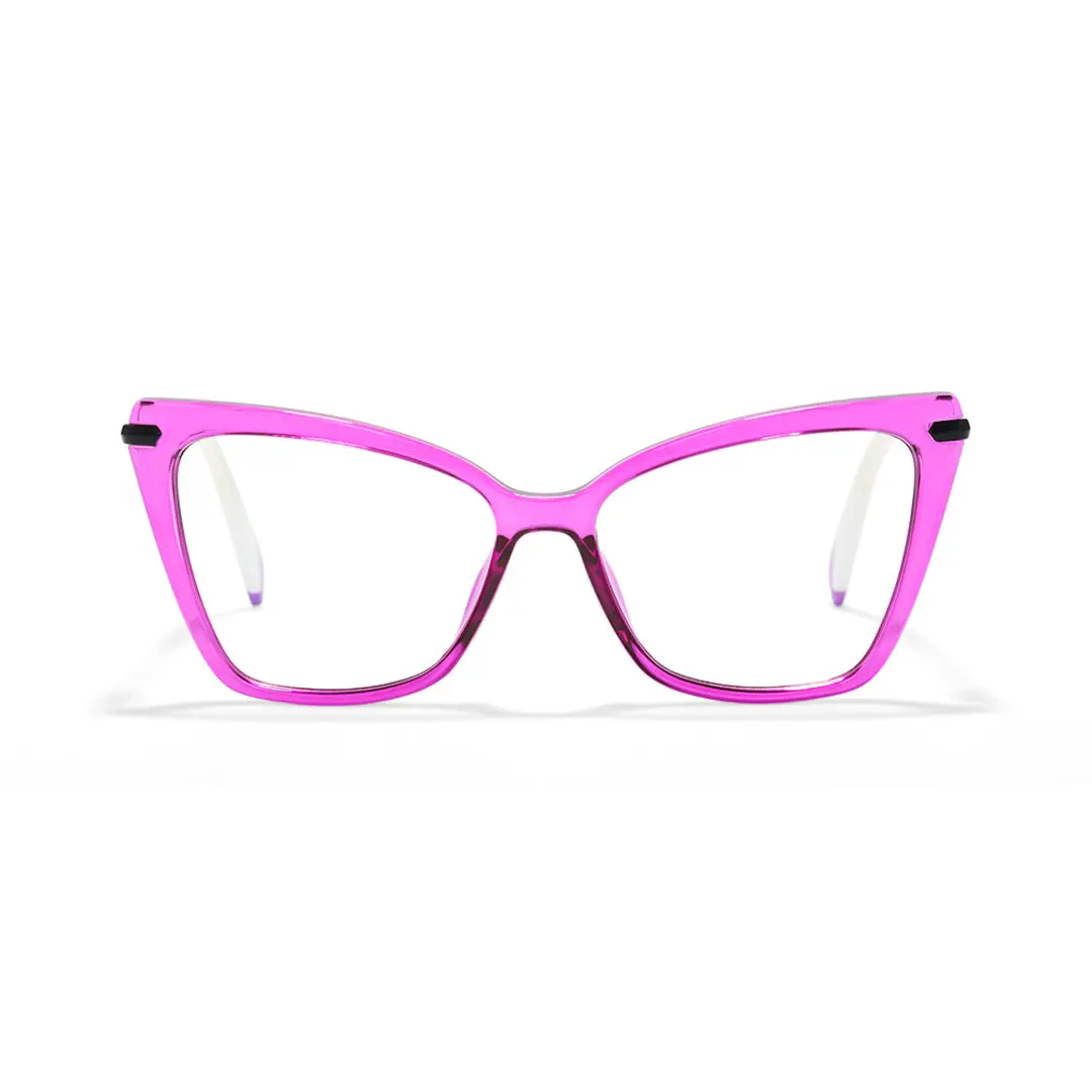 Front view of Aida butterfly tr90 eyeglasses UR0172502 in purple