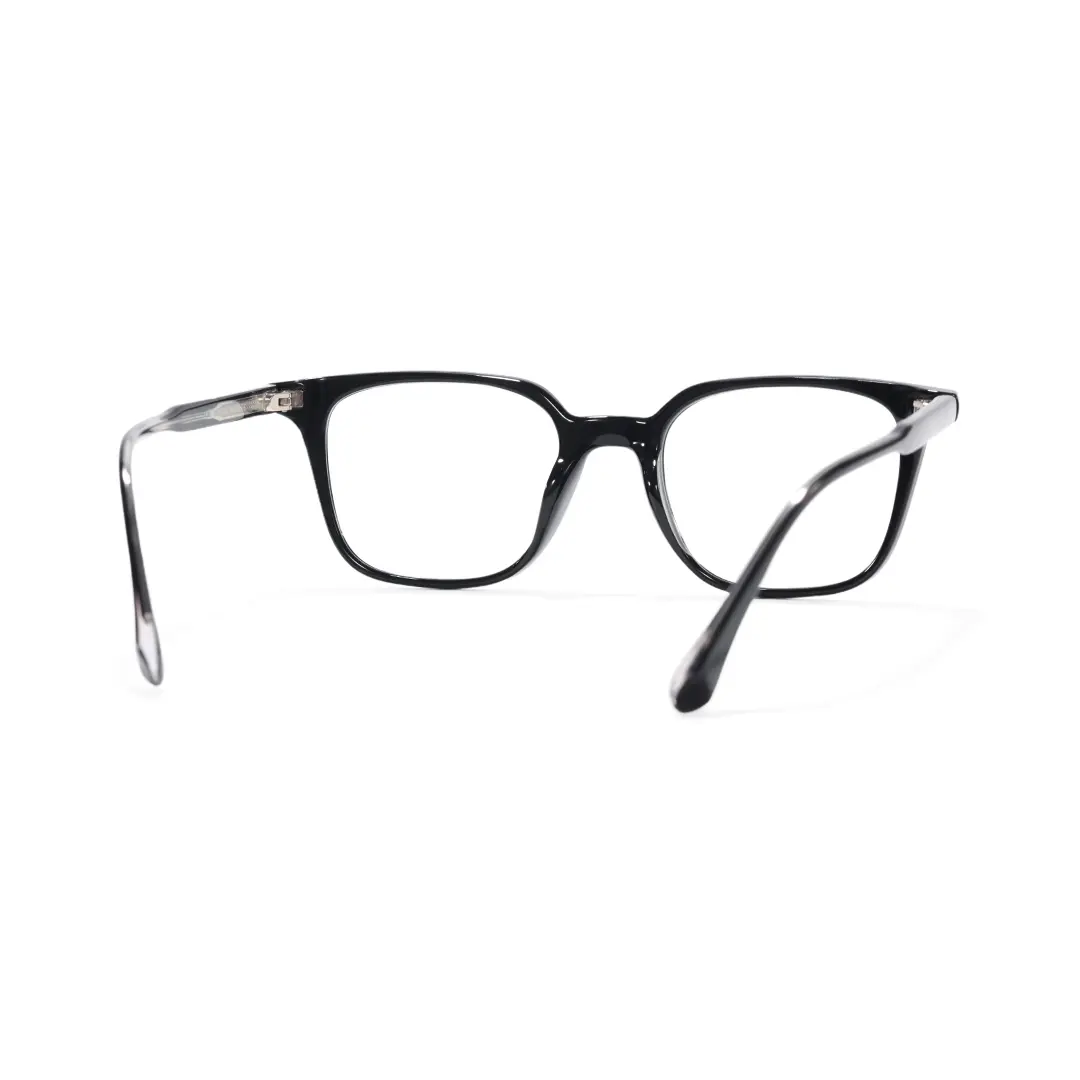 Back view of Ailany rectangle tr90 eyeglasses ER0112508 in black