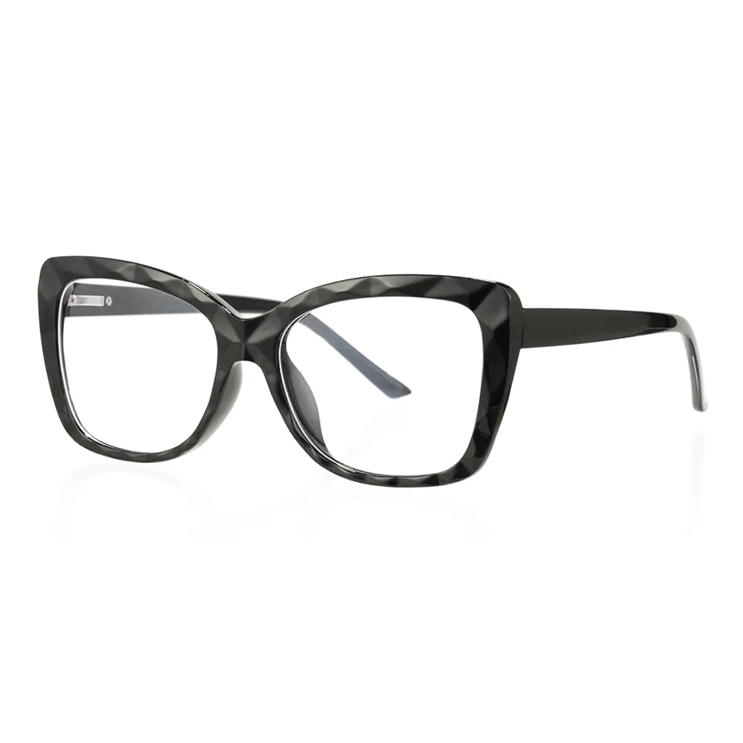 Angle view of Ailsa cat eye tr90 eyeglasses CR0242502 in black