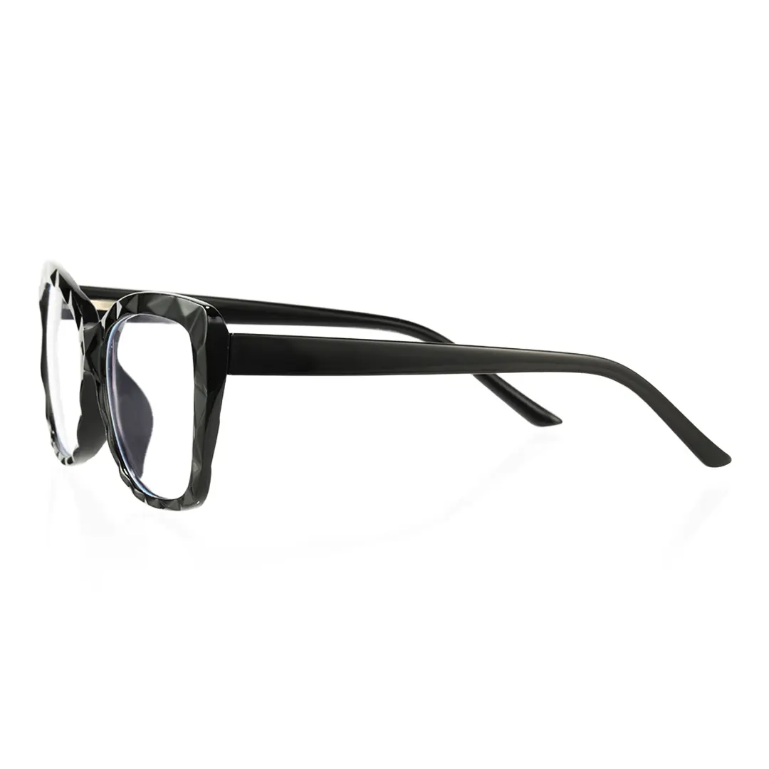 Side view of Ailsa cat eye tr90 eyeglasses CR0242502 in black