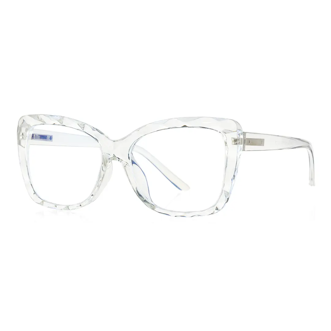 Angle view of Ailsa cat eye tr90 eyeglasses CR0242502 in clear
