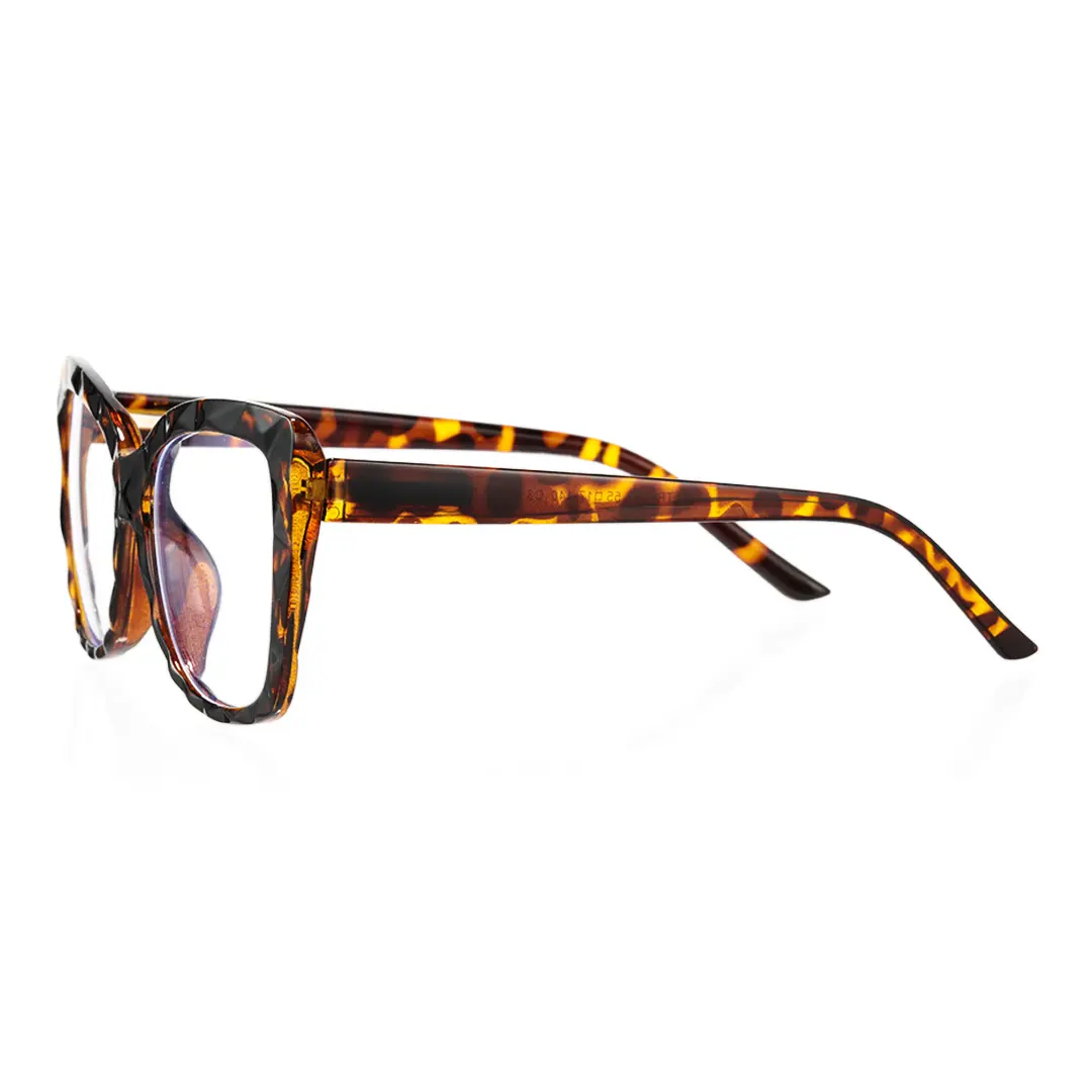 Side view of Ailsa cat eye tr90 eyeglasses CR0242502 in tortoise