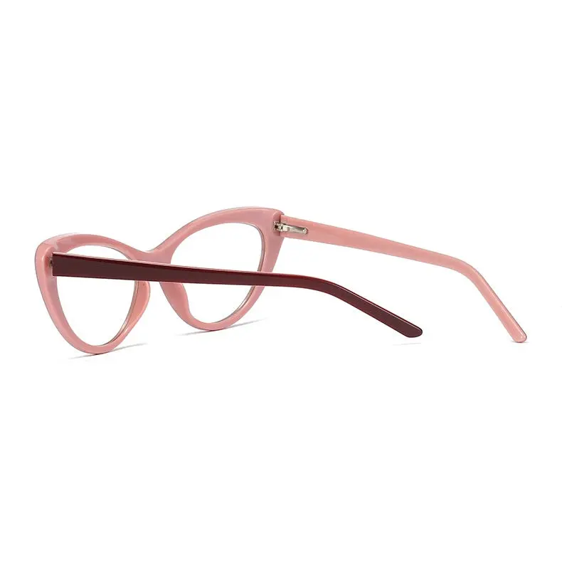 Frame detail view of Aime cat eye tr90 eyeglasses CR0142502 in pink