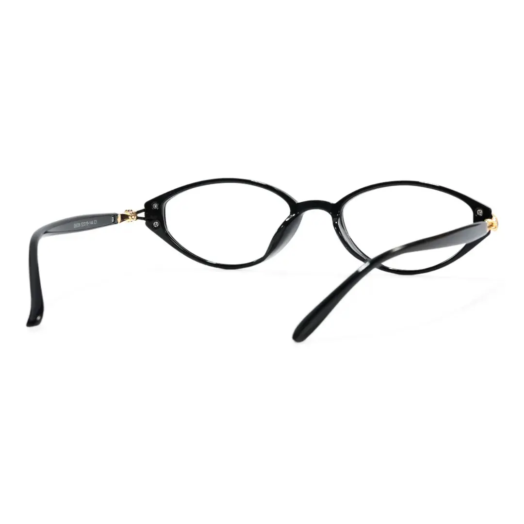 Back view of Alexa oval tr90 eyeglasses OR0152601 in black