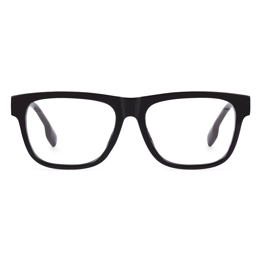 Front view of Amant rectangle pc eyeglasses SP0072209 in black
