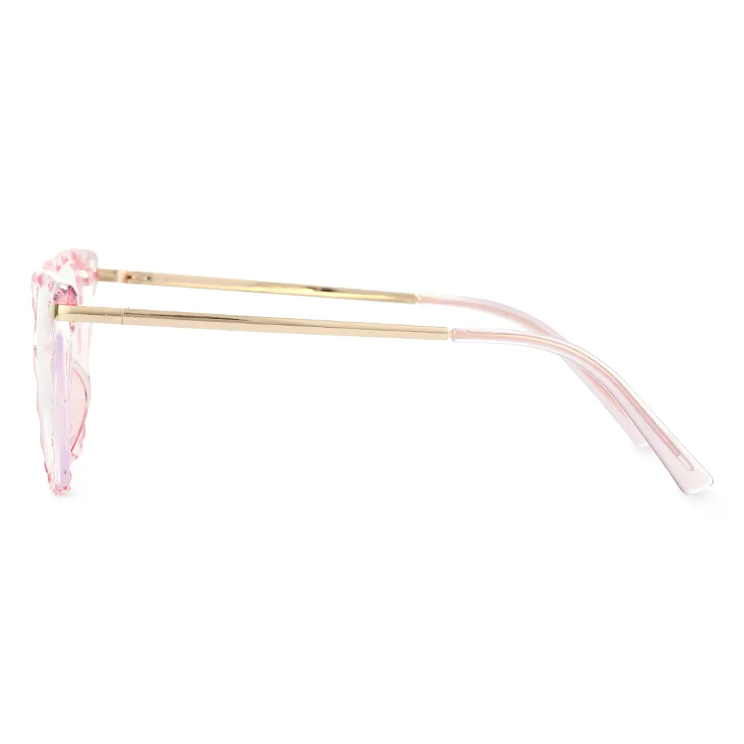 Side view of Amias cat eye tr90 eyeglasses CR0152404 in pink
