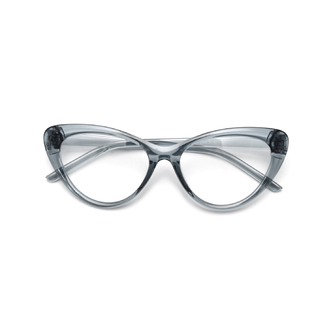 Side view of Andy vintage cat eye tr90 eyeglasses in blue. SPU: CR0072404