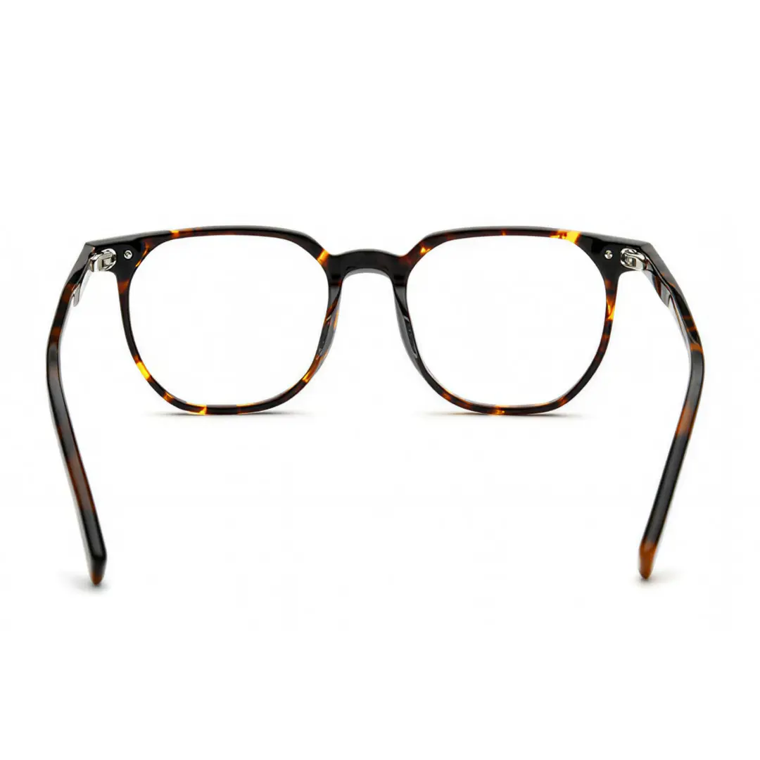 Back view of Anthea square acetate eyeglasses SA0092311 in tortoise