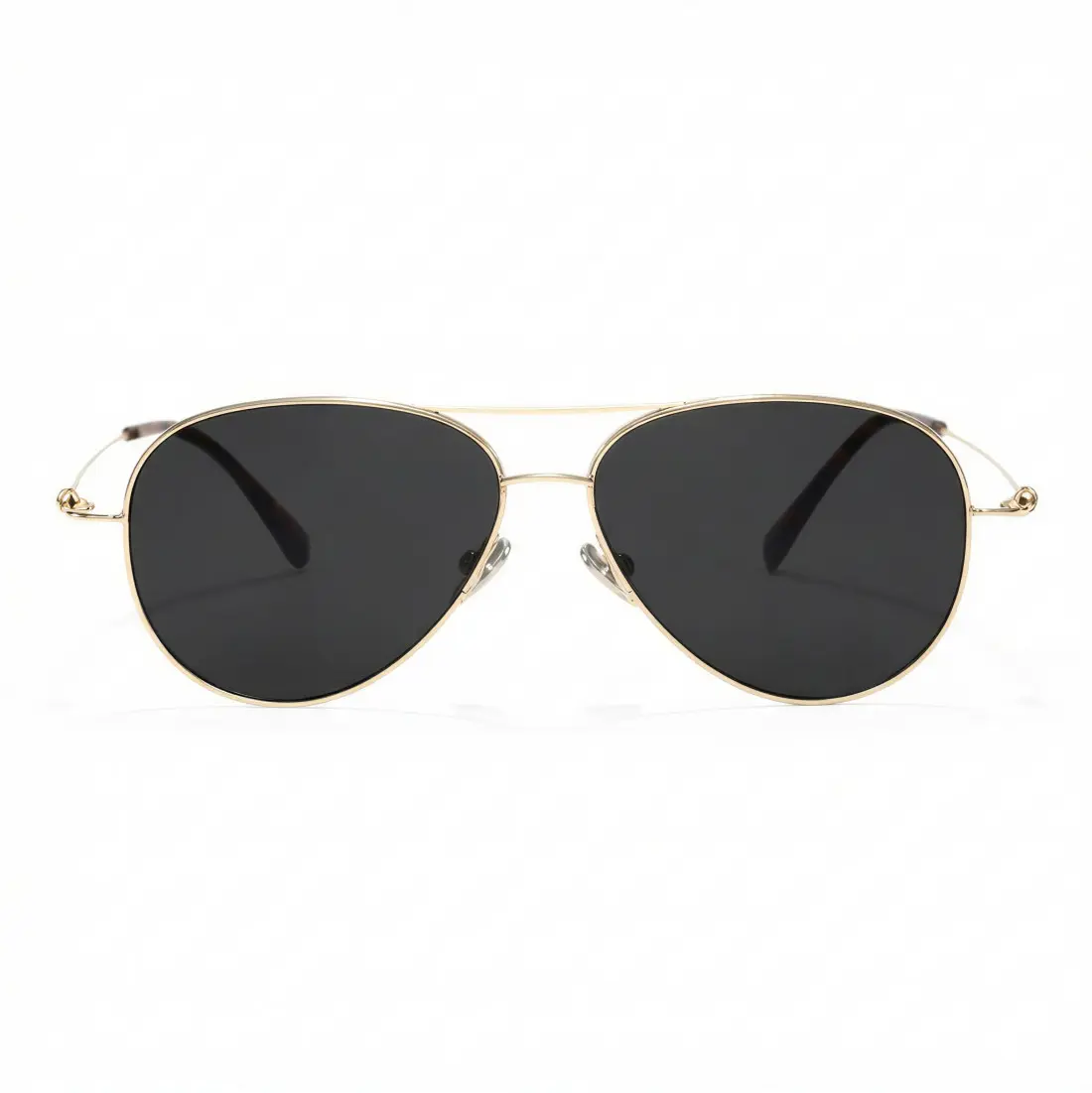 Front view of Apex aviator titanium sunglasses AT0262601S in gray