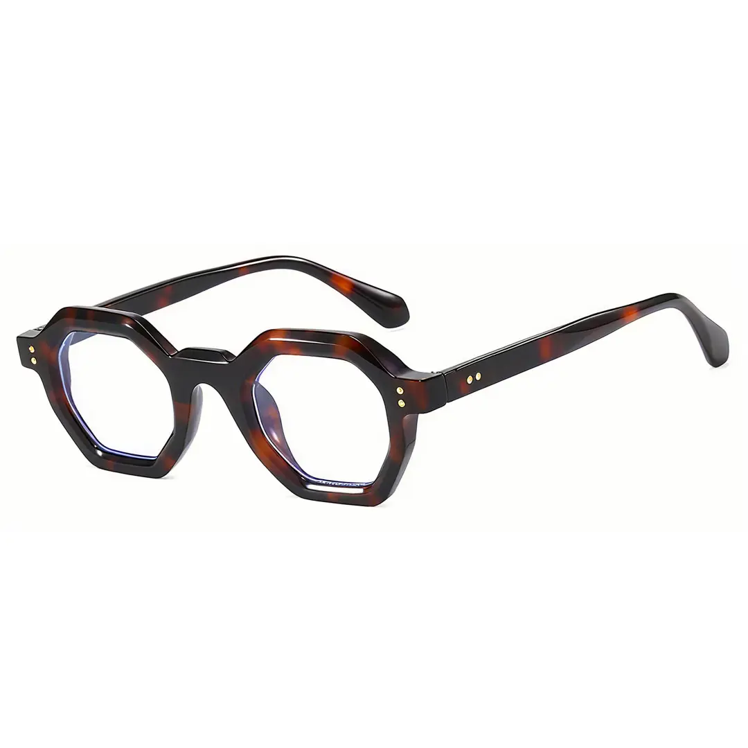 Frame detail view of Apical geometric acetate eyeglasses GA0052310 in tortoise