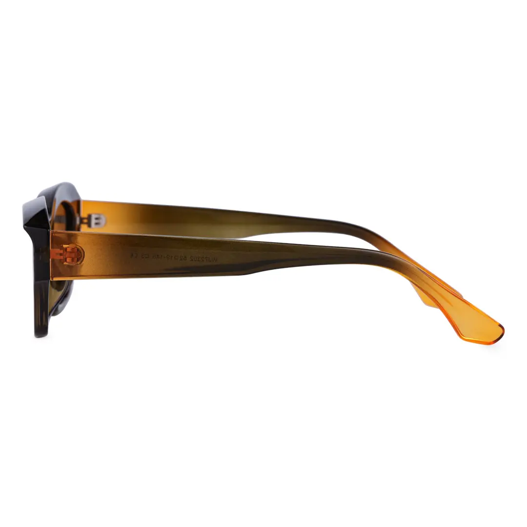 Side view of Appl geometric pc sunglasses GP0162404 in brown