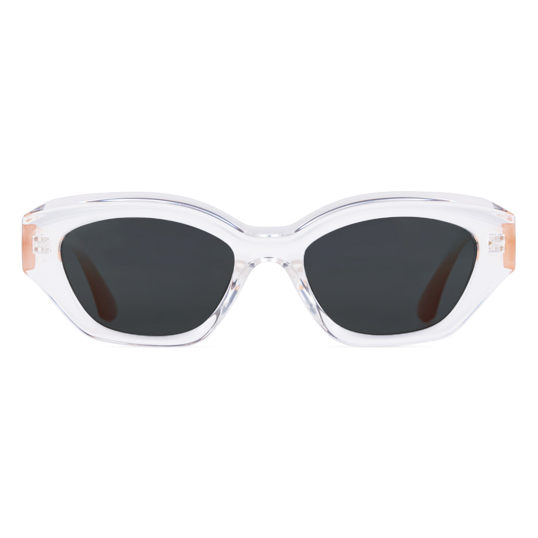 Front view of Appl geometric pc sunglasses GP0162404 in clear
