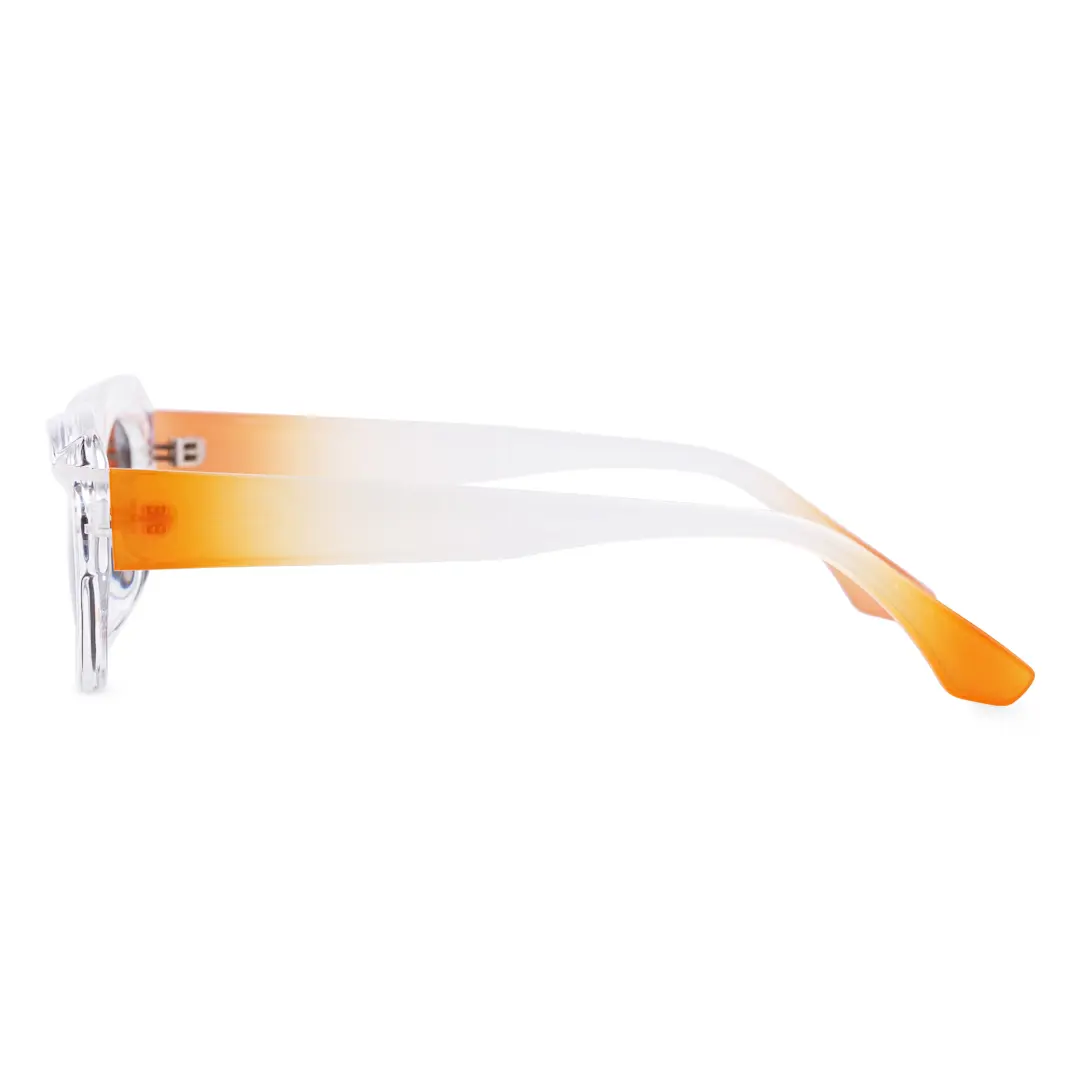 Side view of Appl geometric pc sunglasses GP0162404 in clear
