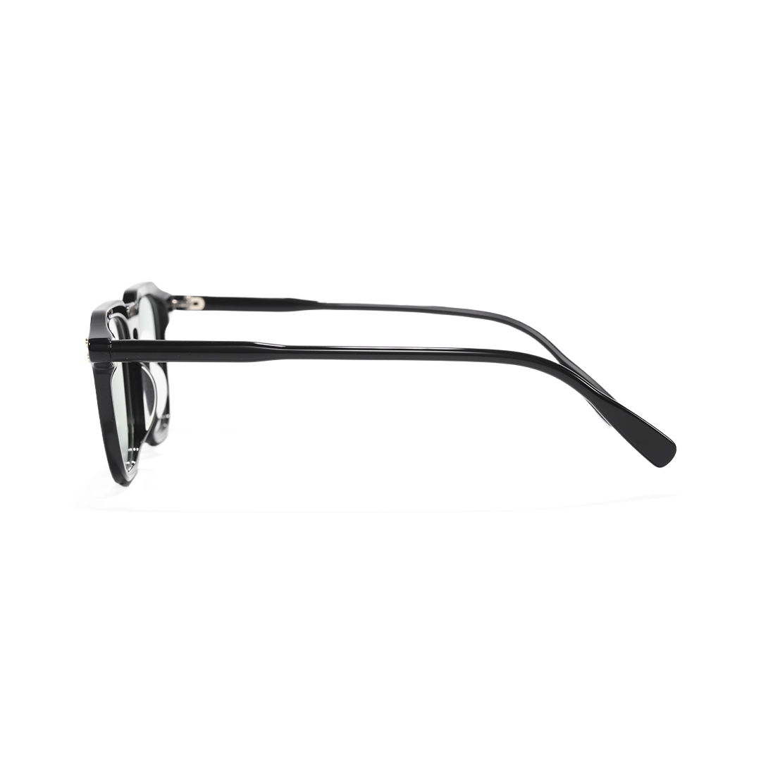 Side view of Arale square acetate eyeglasses SA0192403 in black