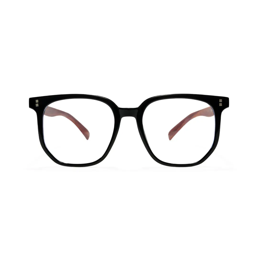 Front view of Arden square tr90 eyeglasses SR0432508 in black