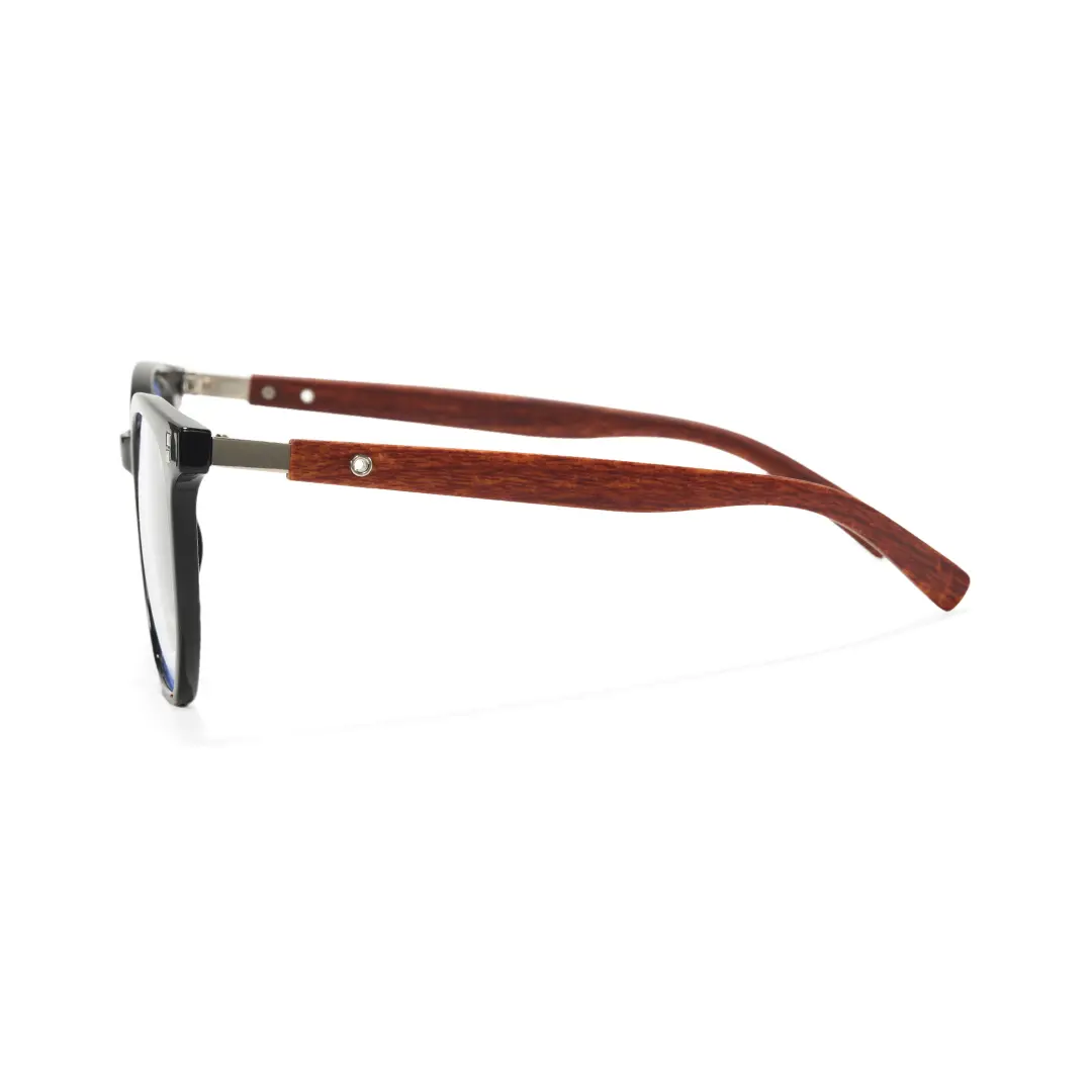 Side view of Arden square tr90 eyeglasses SR0432508 in black