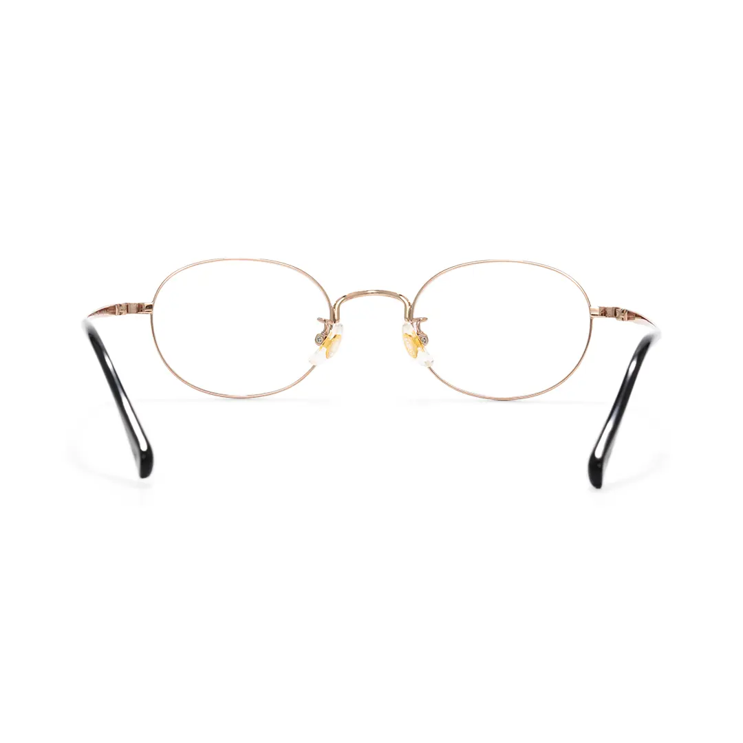 Back view of Astr oval titanium eyeglasses OT0282502 in gold